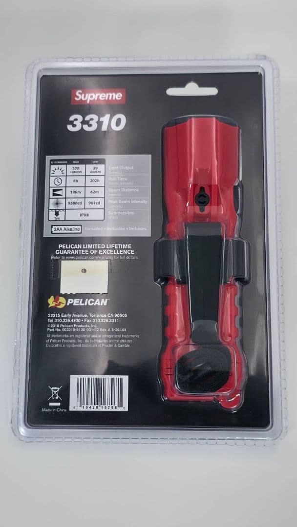 【未使用】Supreme × PELICAN 3310 懐中電灯 シュプリーム