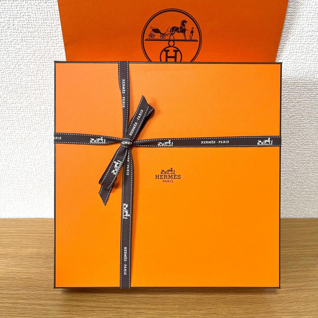 【レッド　2枚】エルメス ラリー 24 オーバルプレート 22cm