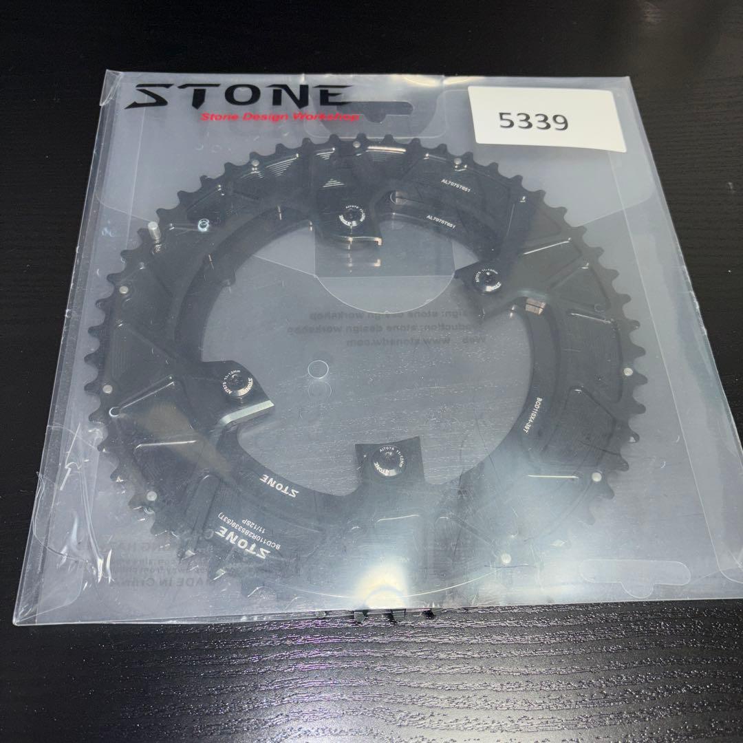 STONE 110bcd ダブルサークルチェーンリング 53-39T