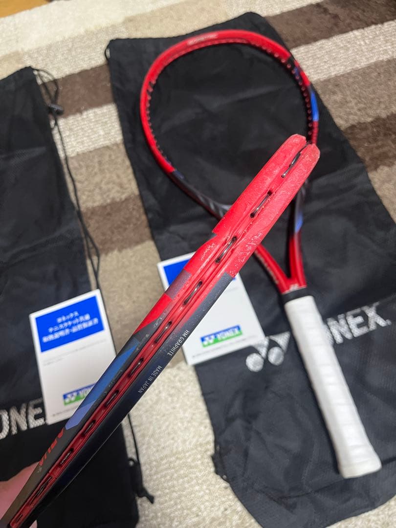 カスタムフィット！！YONEX 旧VCORE 98 テニスラケット２本セットG2