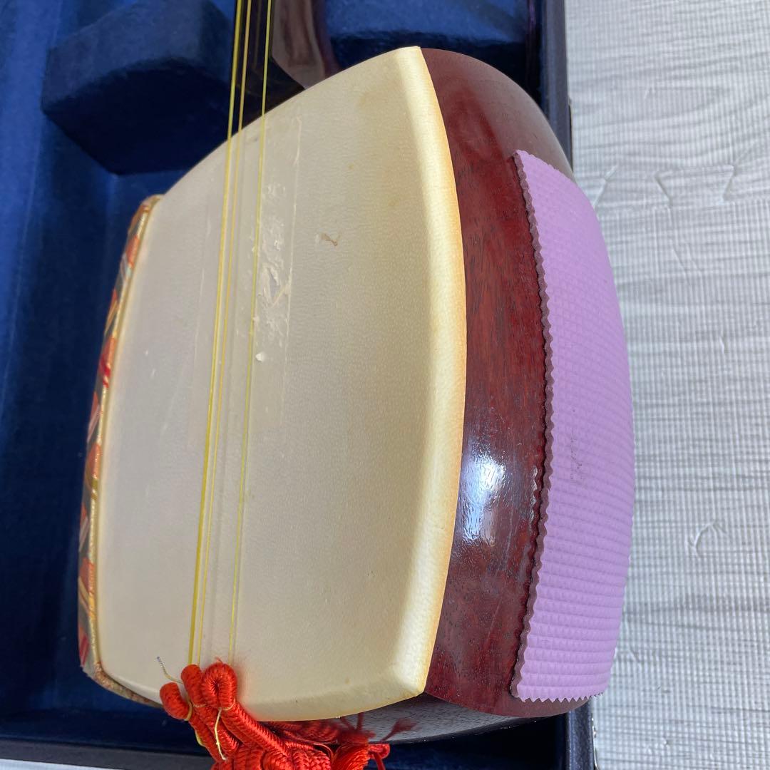 【ssx2673さま専用(<o>)】三味線　ケース 花柄カバー付き　付属品多数