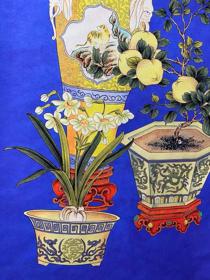 郎世宁 平安富贵 中国画 掛け軸 水墨画 和室 玄関 茶室 壁掛け 美術品