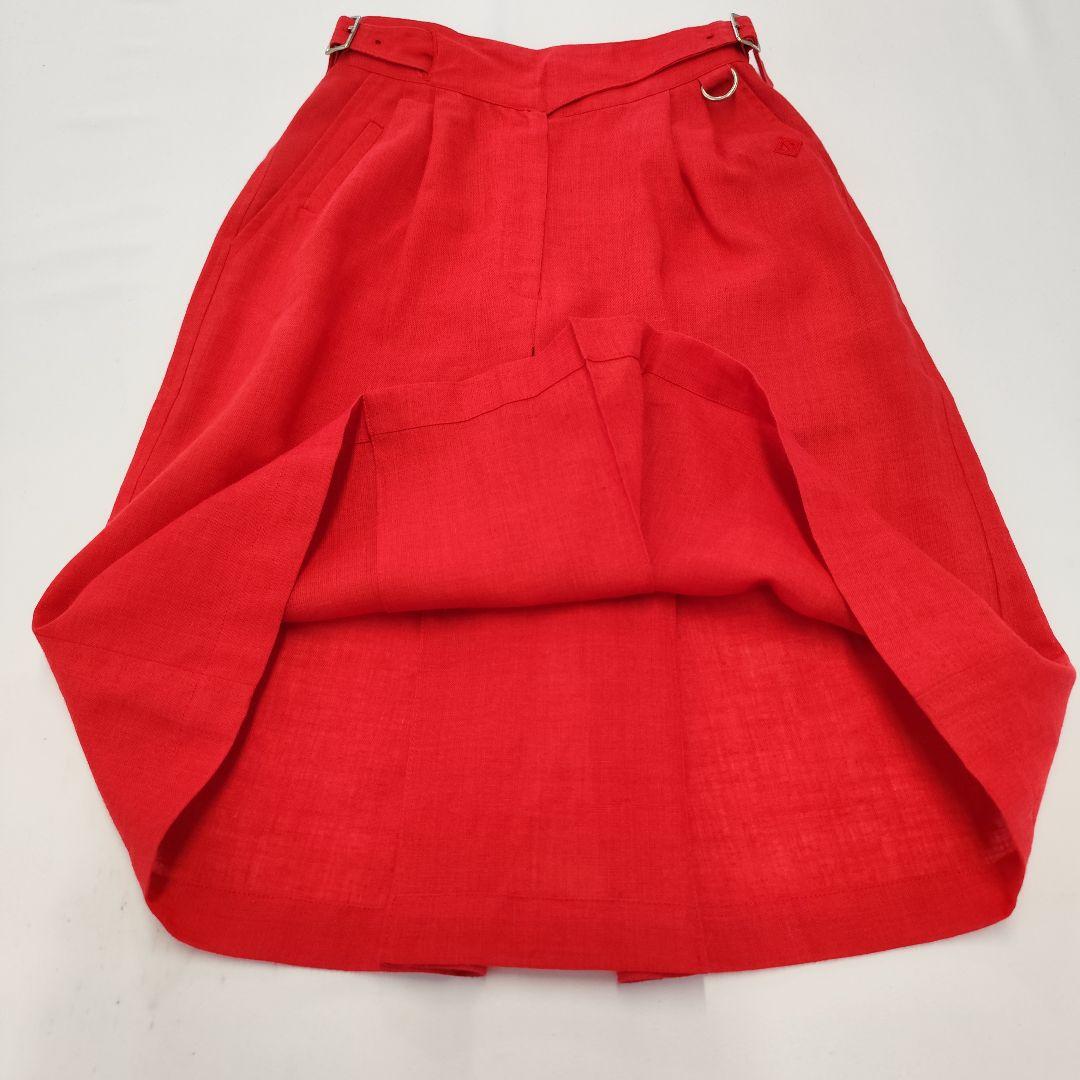 【希少】Dior SPORTS 刻印バックル リネン混 スカート ペチコート付