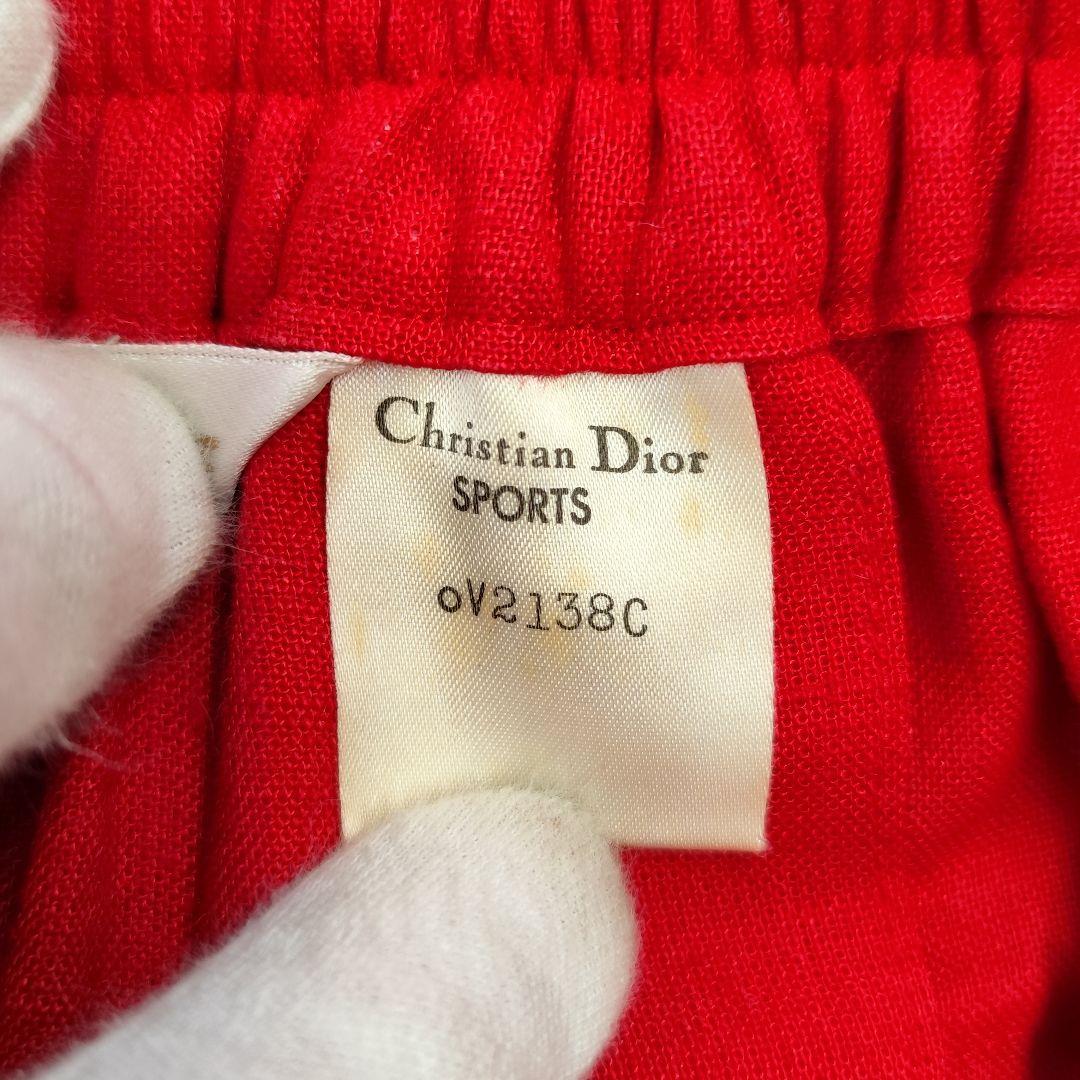 【希少】Dior SPORTS 刻印バックル リネン混 スカート ペチコート付