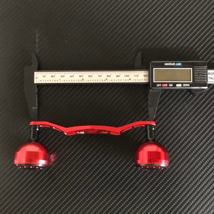 高品質・軽量アルミオフセットハンドル&パワーハンドルノブ フルセット レッド