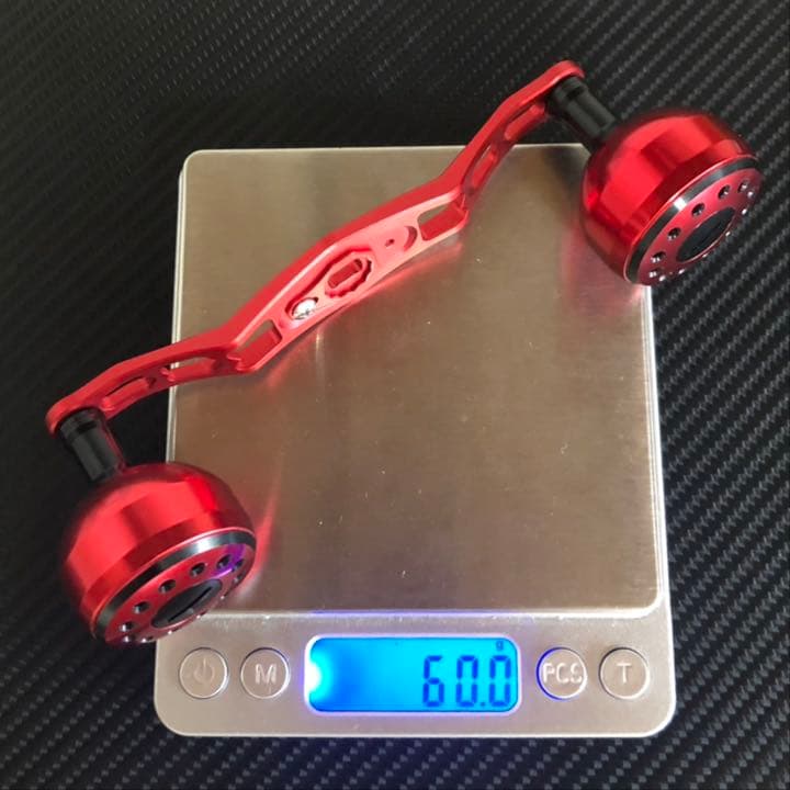 高品質・軽量アルミオフセットハンドル&パワーハンドルノブ フルセット レッド
