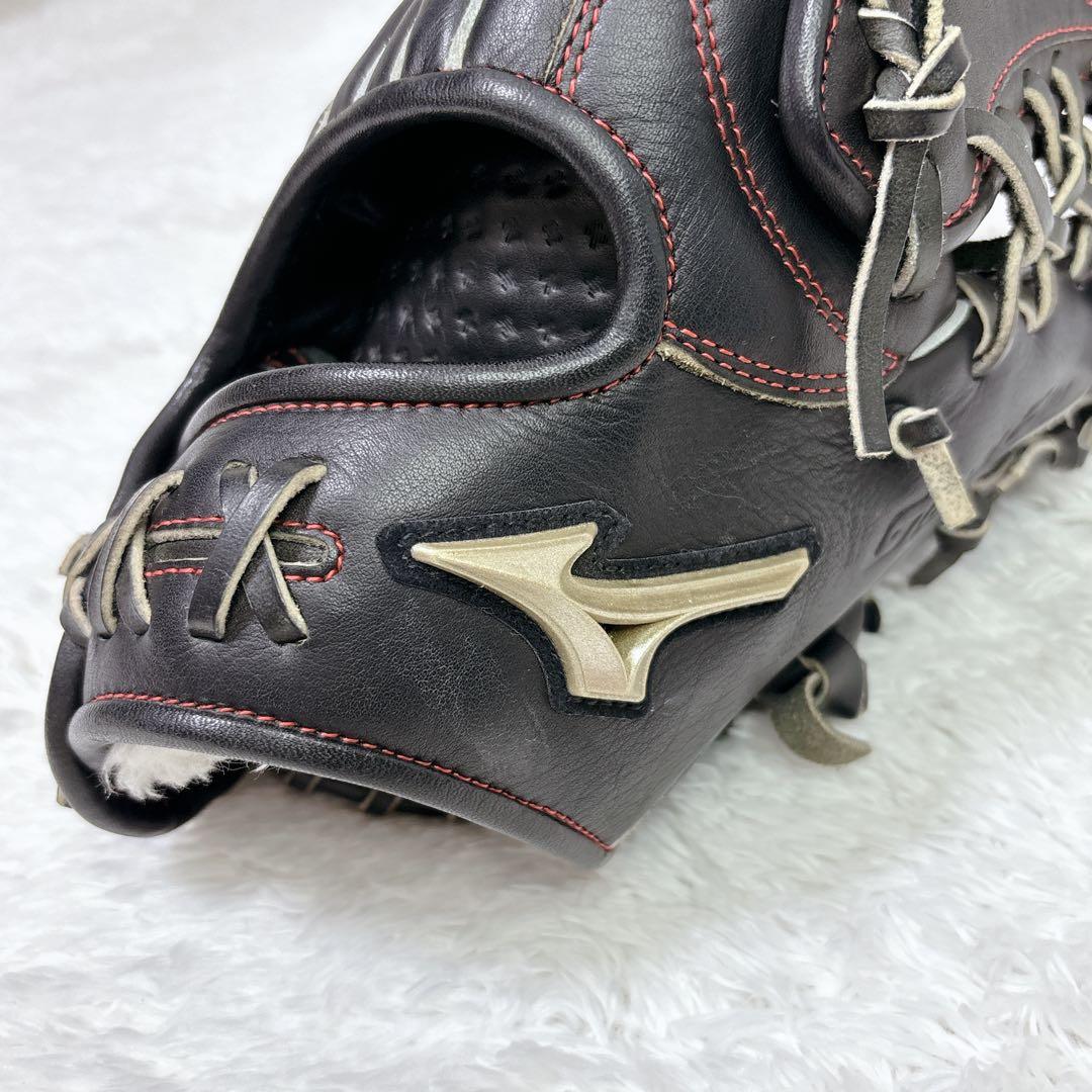 美品　MIZUNO ミズノ　軟式グローブ　グローバルエリート　一般　外野手用　黒