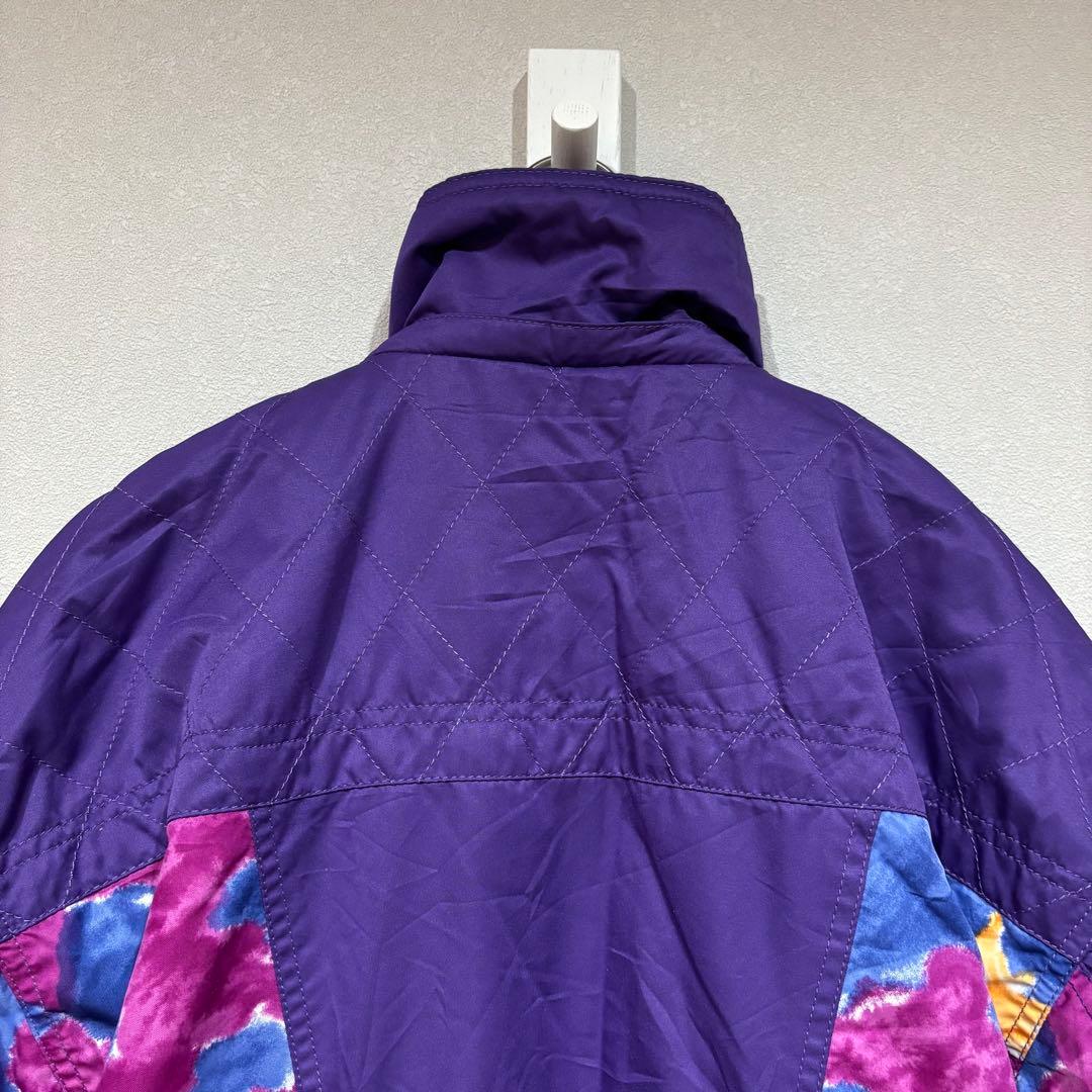 希少 90s VINOROSSO ウェア 中綿 パープル タイダイ柄 バブル