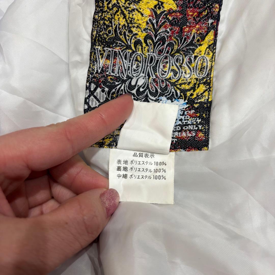 希少 90s VINOROSSO ウェア 中綿 パープル タイダイ柄 バブル