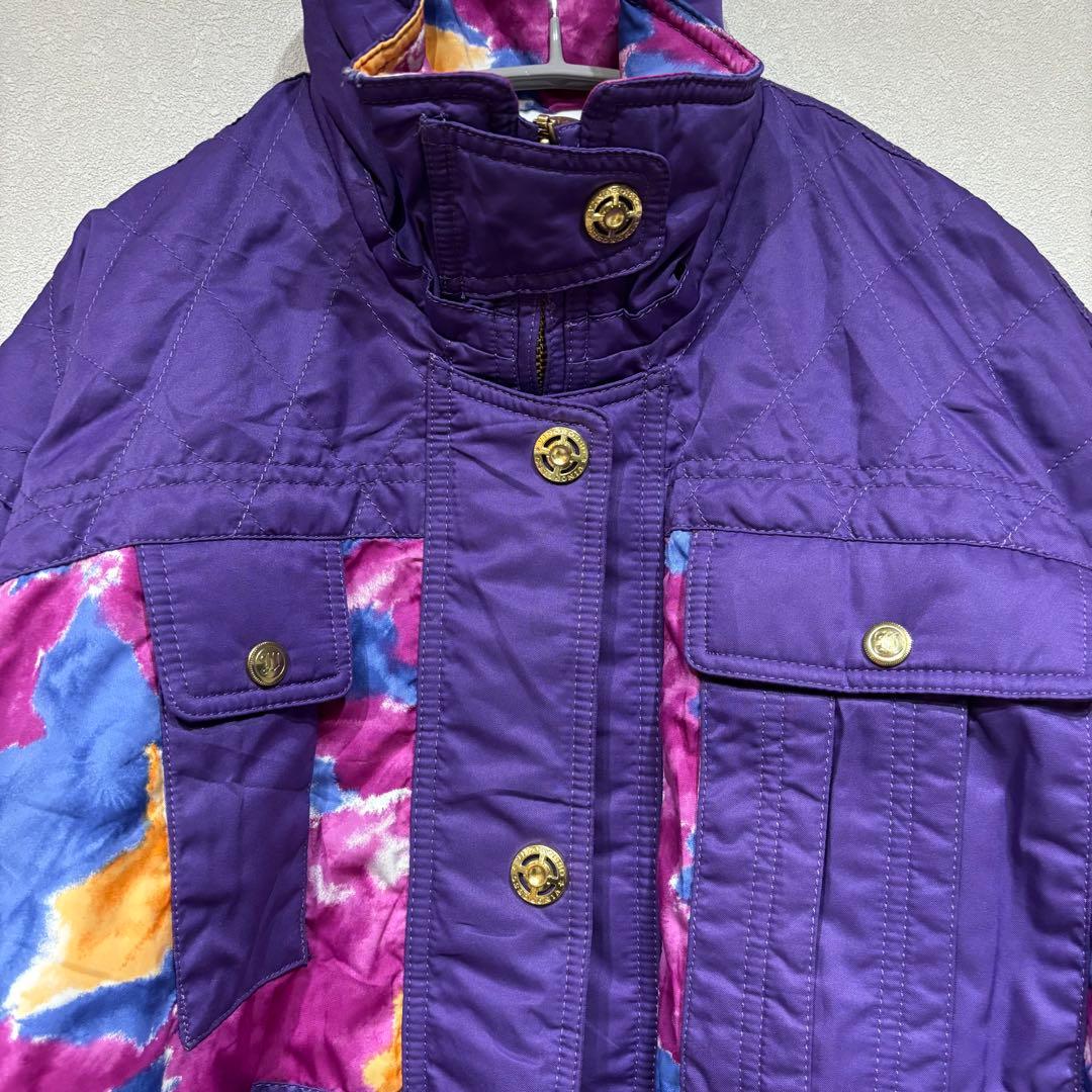 希少 90s VINOROSSO ウェア 中綿 パープル タイダイ柄 バブル