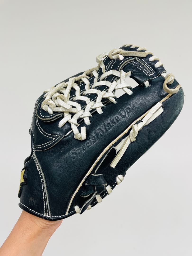 【美品】SSK エスエスケー　軟式野球用　内野手用 黒色　白色　グローブ　野球