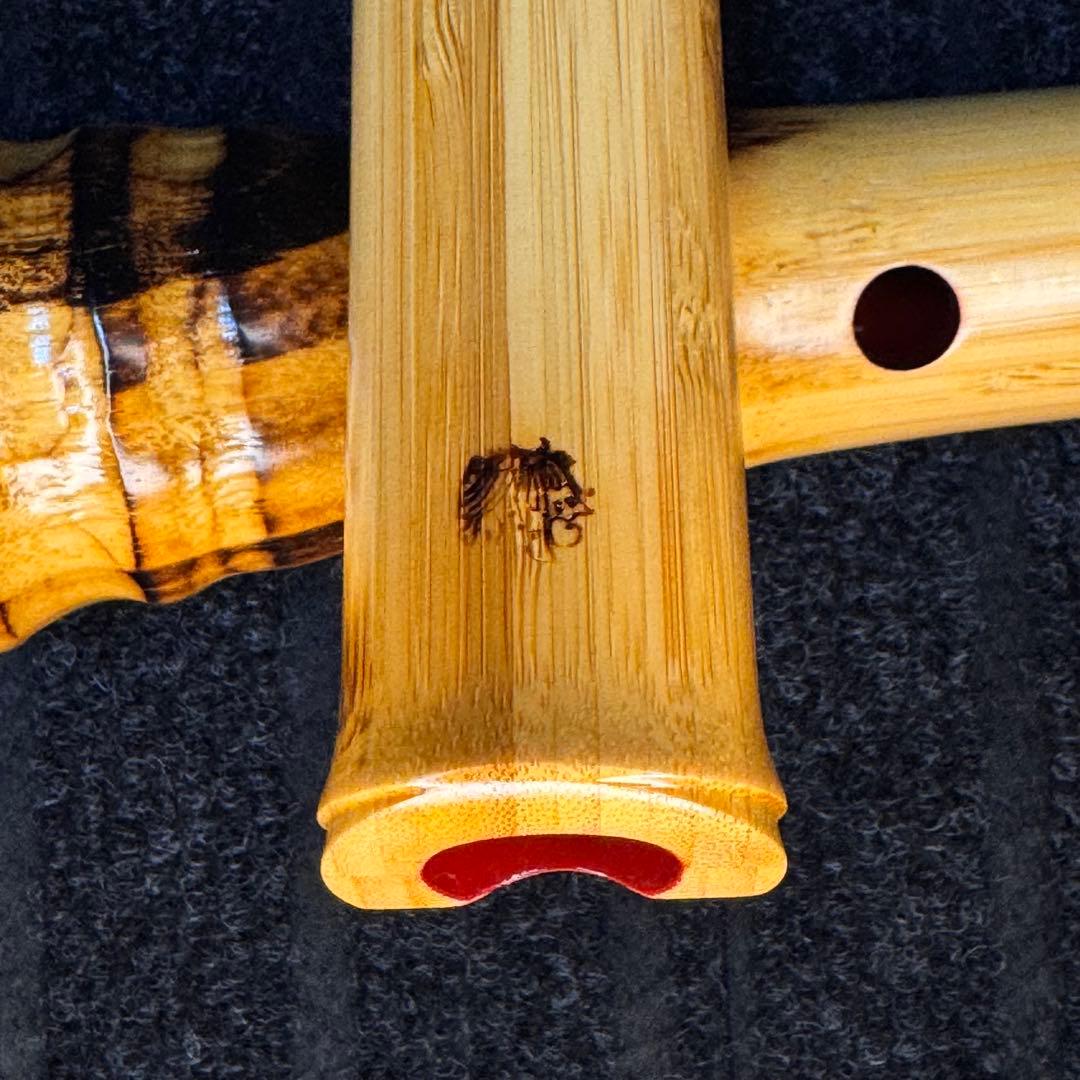 尺八 高級合竹曲管 蝴蝶 一尺五寸管(F管)