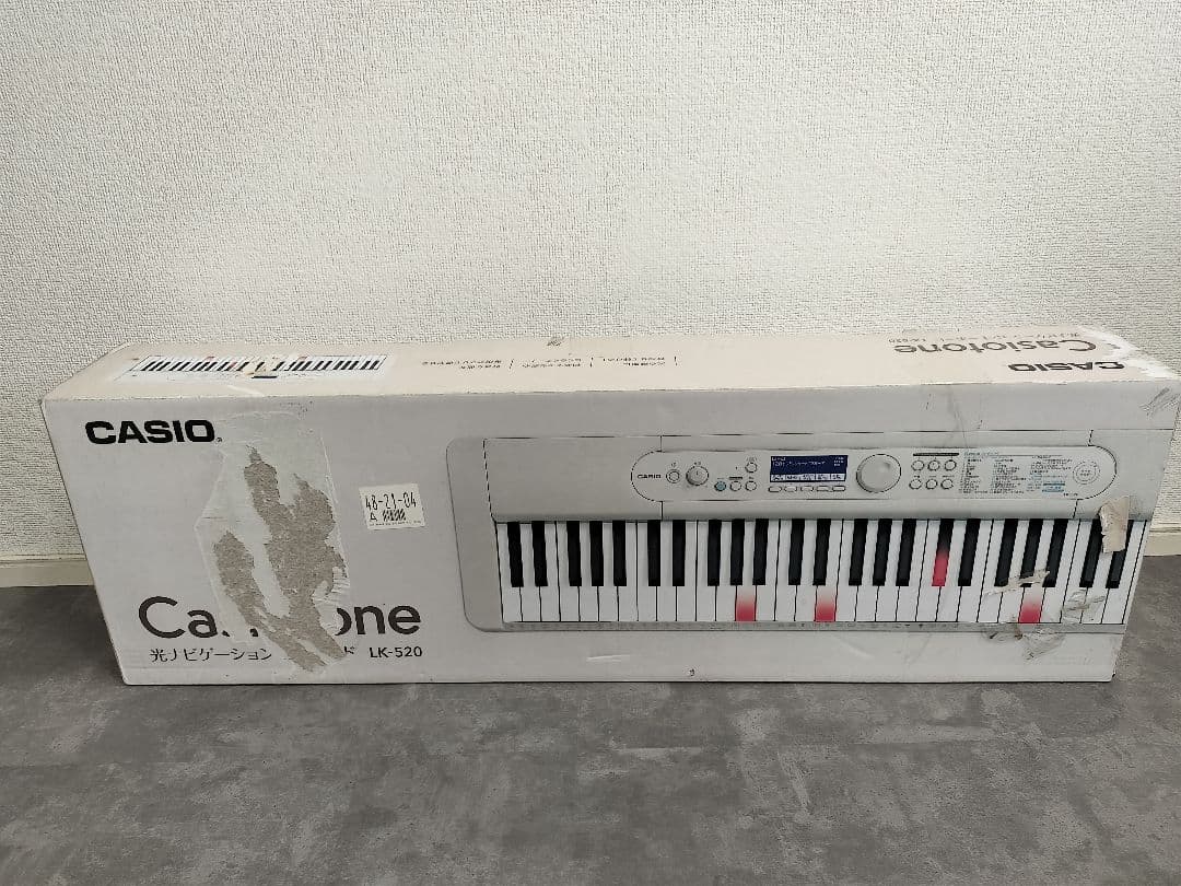 CASIO 61鍵 ホワイトキーボード 本体とマイク付き