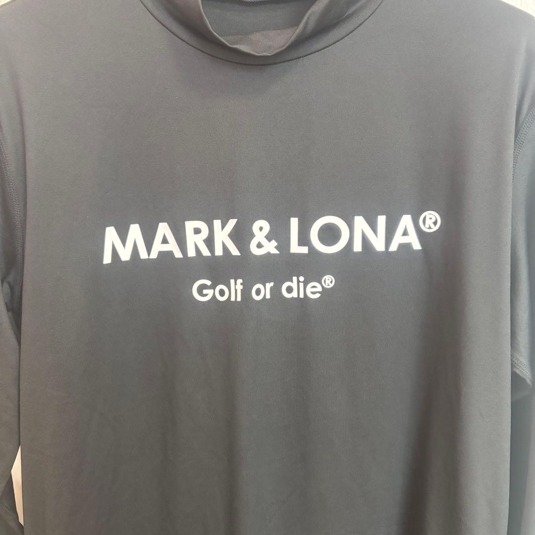 MARK & LONA ブラックモックネック長袖シャツ