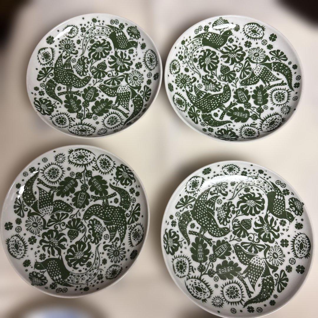 東屋　印判小皿　カッコー7枚セット