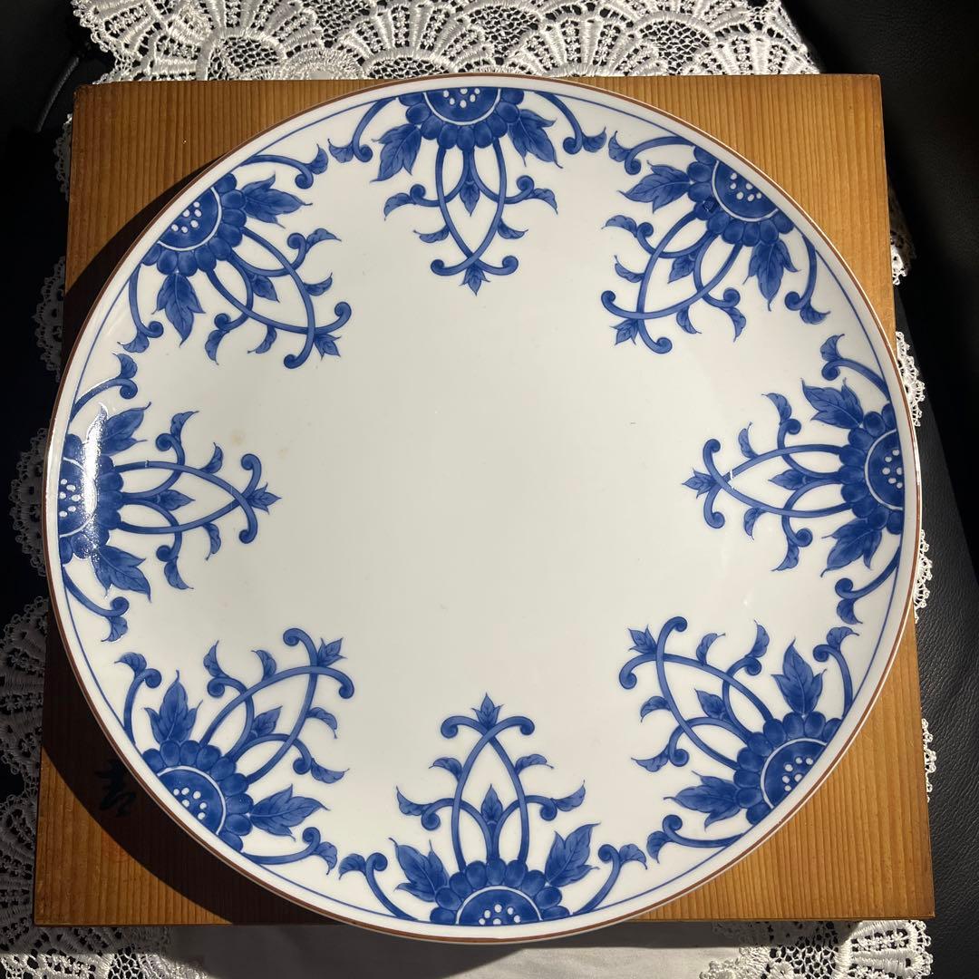 【新品 箱入】たち吉 連花紋 大皿 盛皿 平安 たち吉
