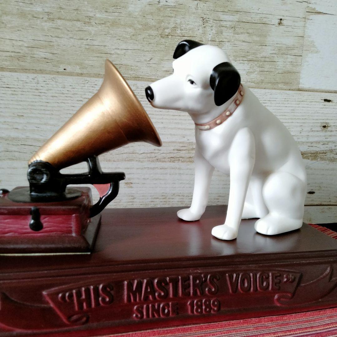 レア✨️Victor ニッパー犬 蓄音機 台座 3点セット 陶器製