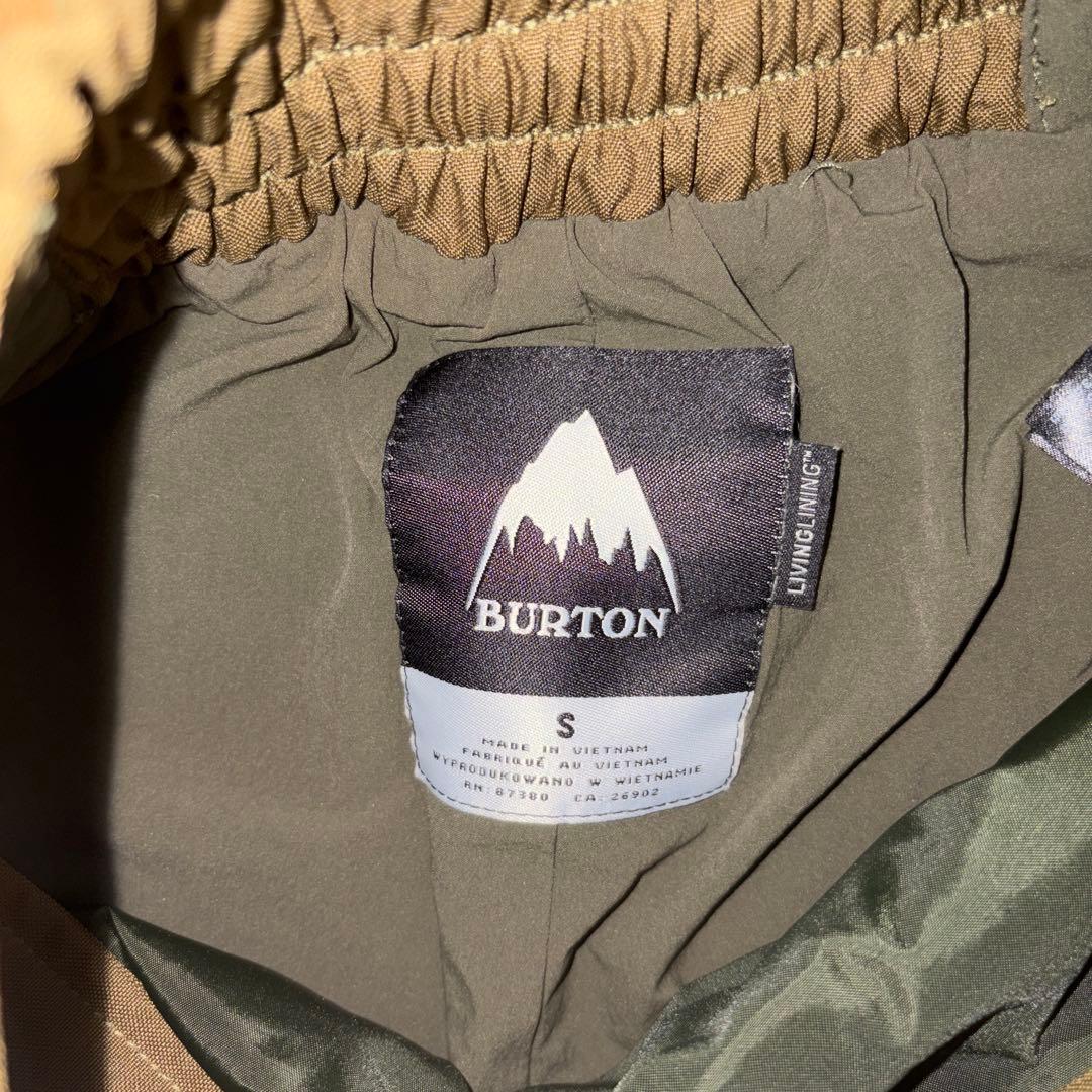 BURTON バートン ビブパンツ スノーボードウェア Sサイズ カーキ