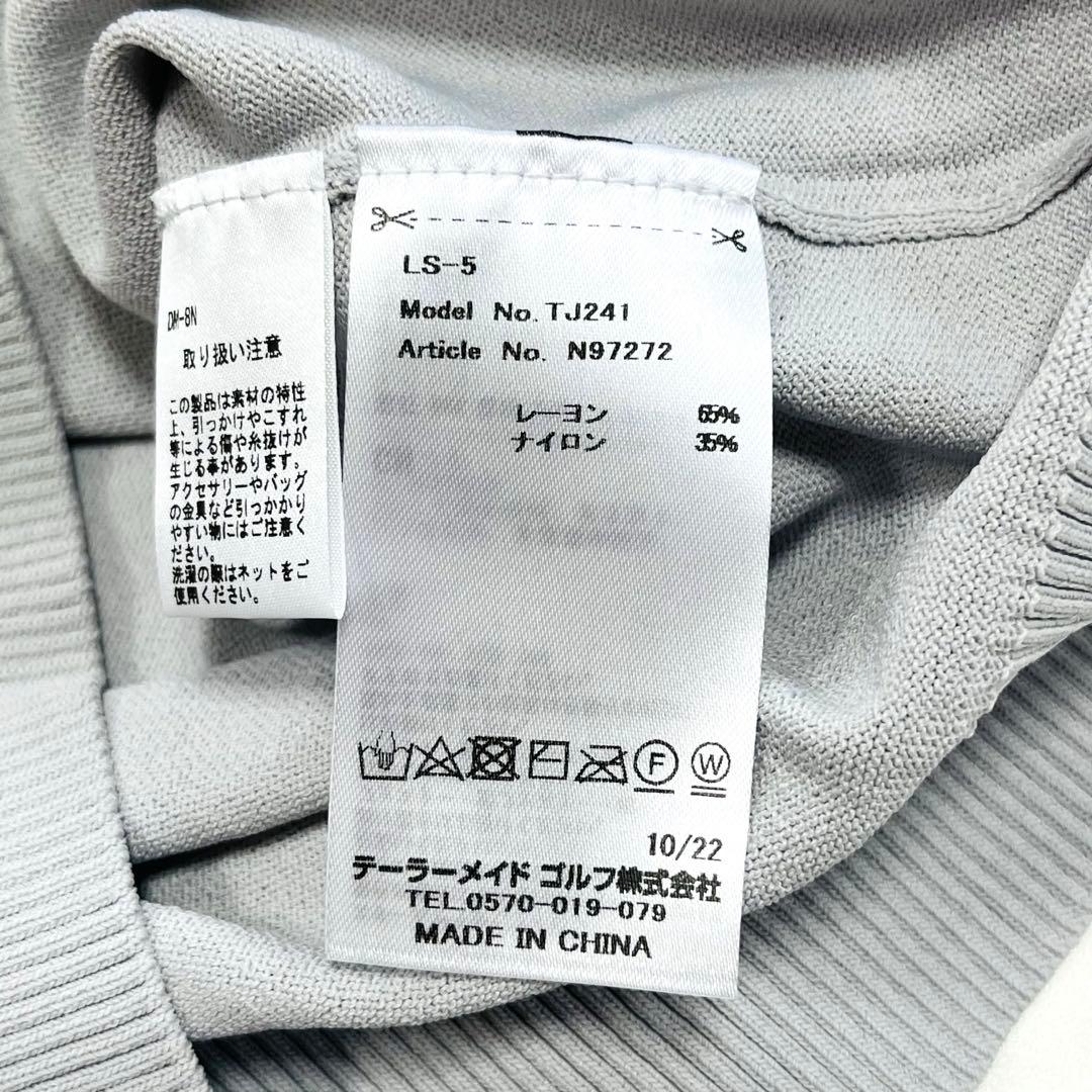 未使用✨テーラーメイド ゴルフ クルーネック薄手ニット ピンクグレー Mサイズ