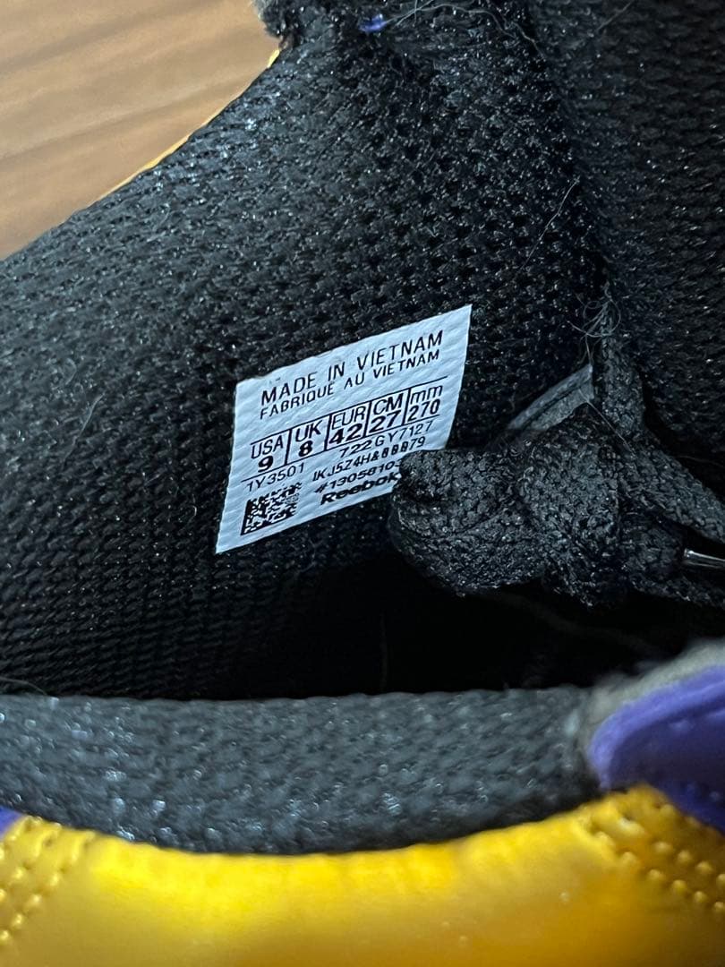 シューズ(男性用) Reebok SHAQ ATTAQ LAKERS 27cm