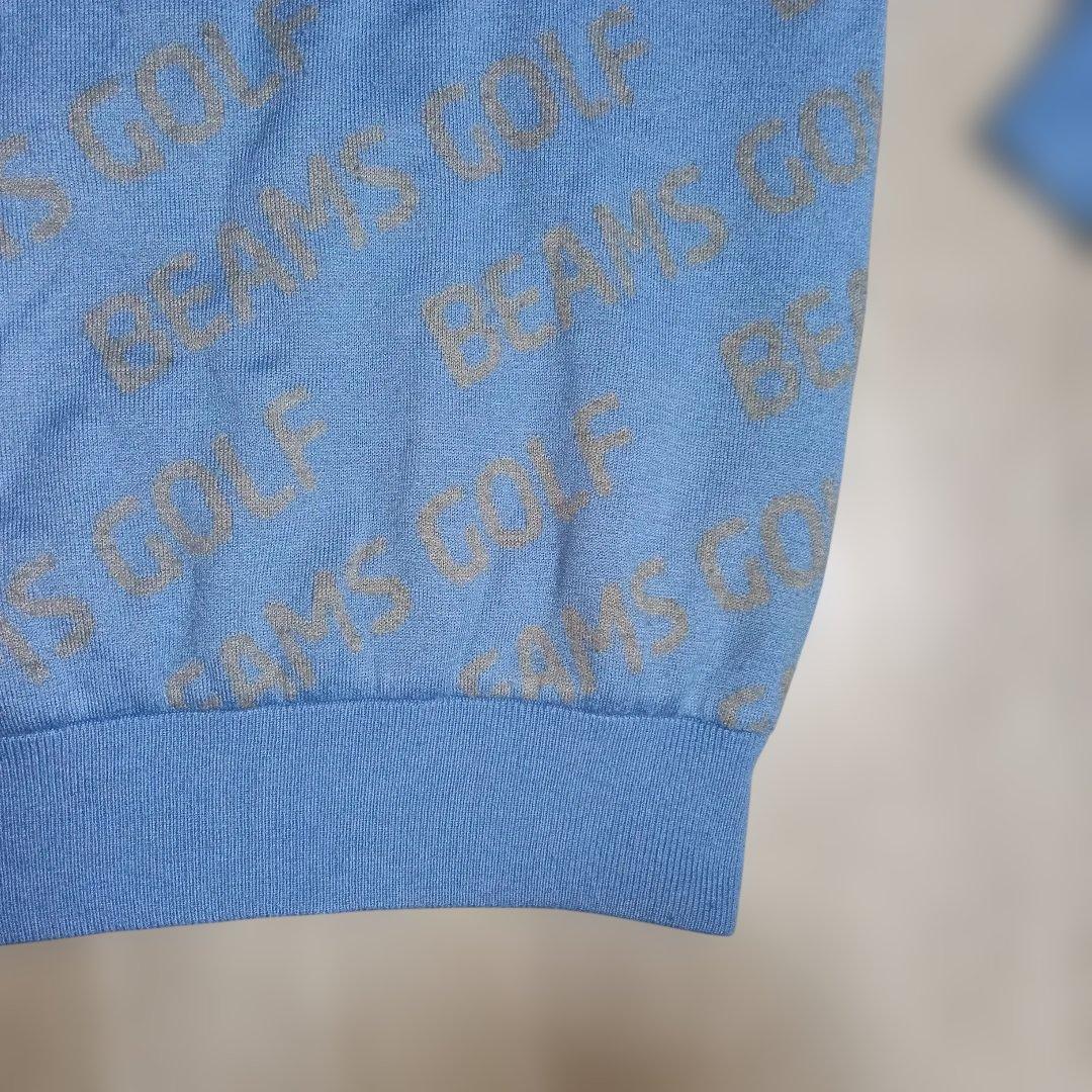 BEAMS GOLF ロゴ入り青セーター XLサイズ