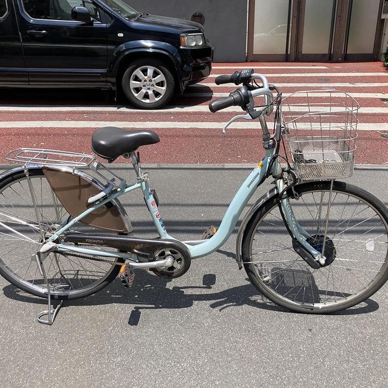 【早いもの勝ち】 BRIDGESTONE 電動アシスト自転車 水色 【中古】