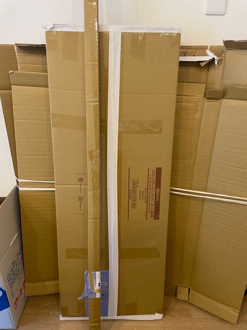無印良品ステンレスユニットシェルフ追加棚 特大112cm2枚セット、クロスバー