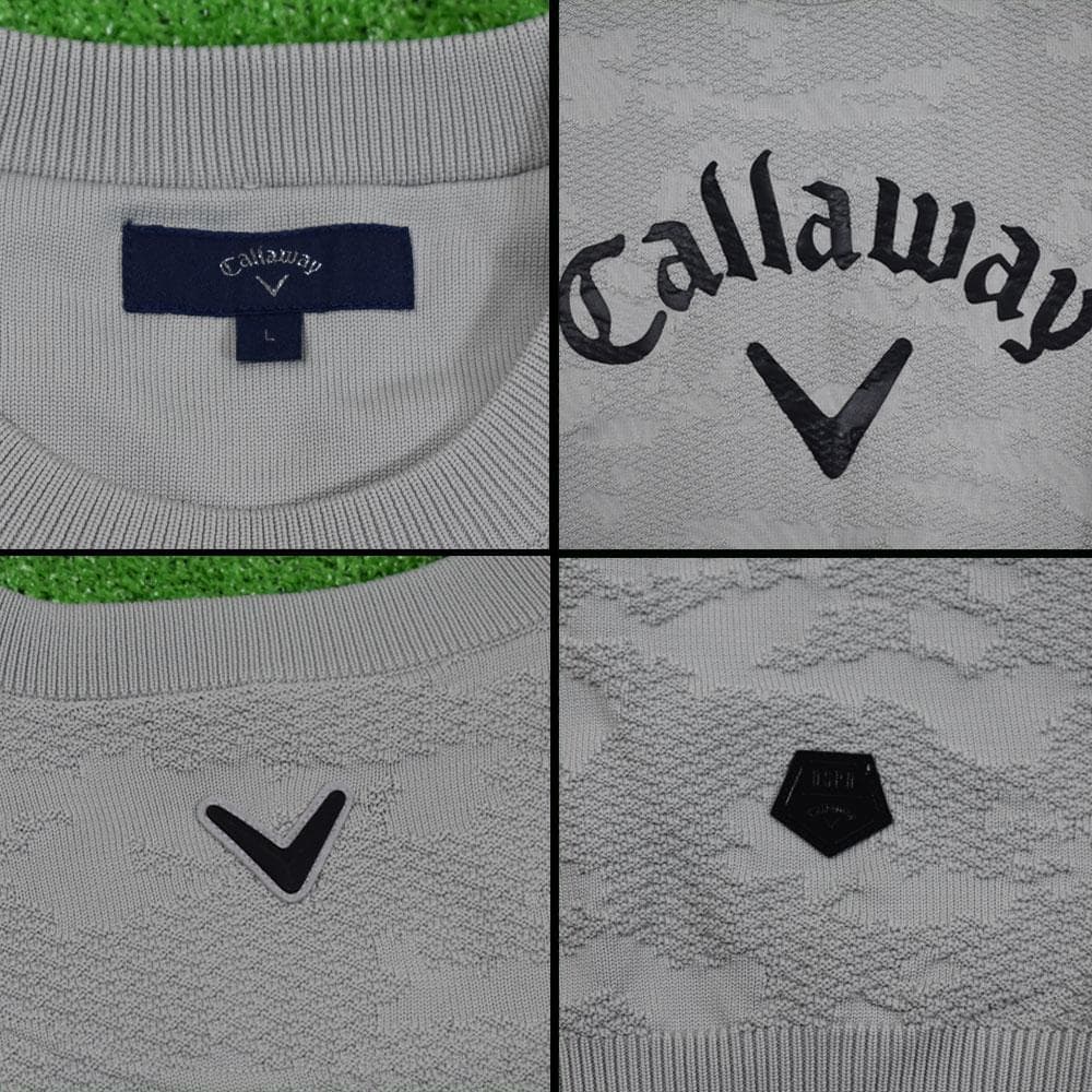 Callaway/キャロウェイ ゴルフ クルーセーター【グレー/L】超美品！