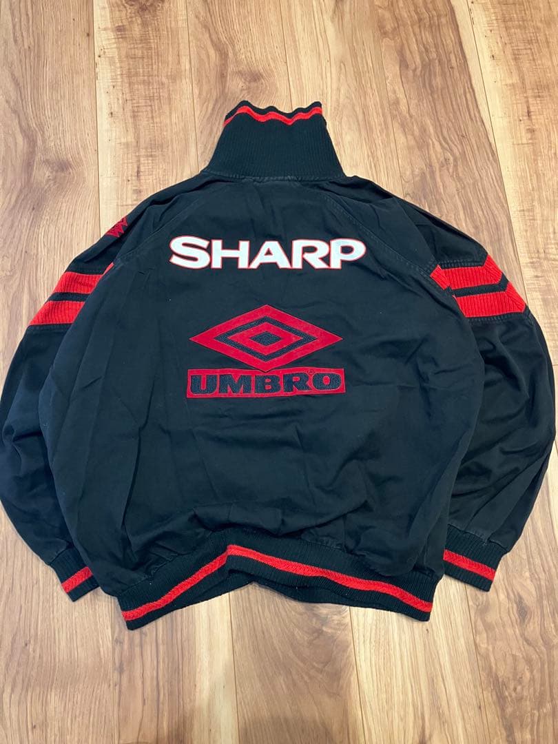 90s UMBRO マンチェスターユナイテッド SHARP ドリルトップ古着XL