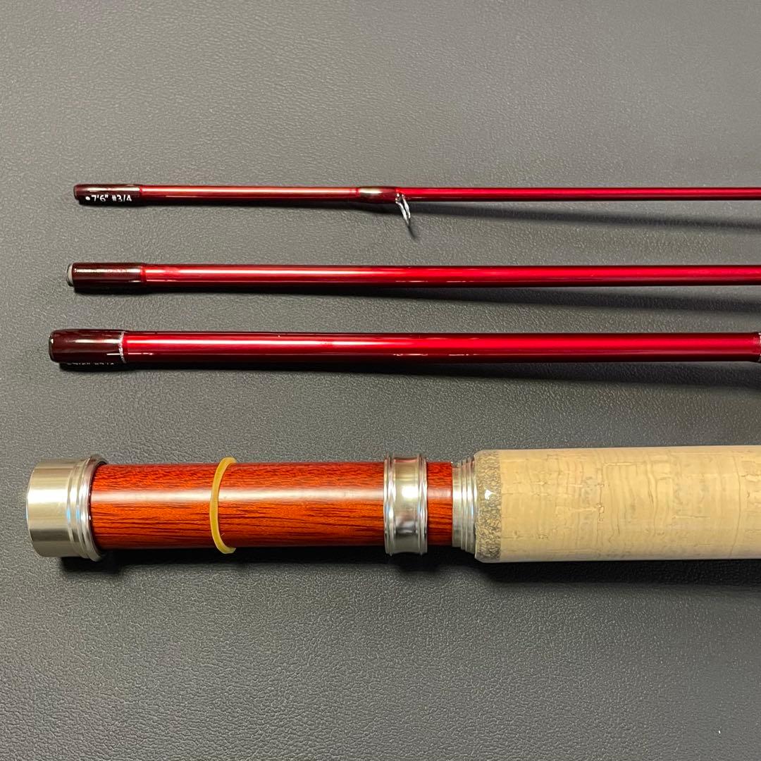 新品 フライロッド 7' 6\" 3〜4番 4pc パックロッド 超超軽量67g