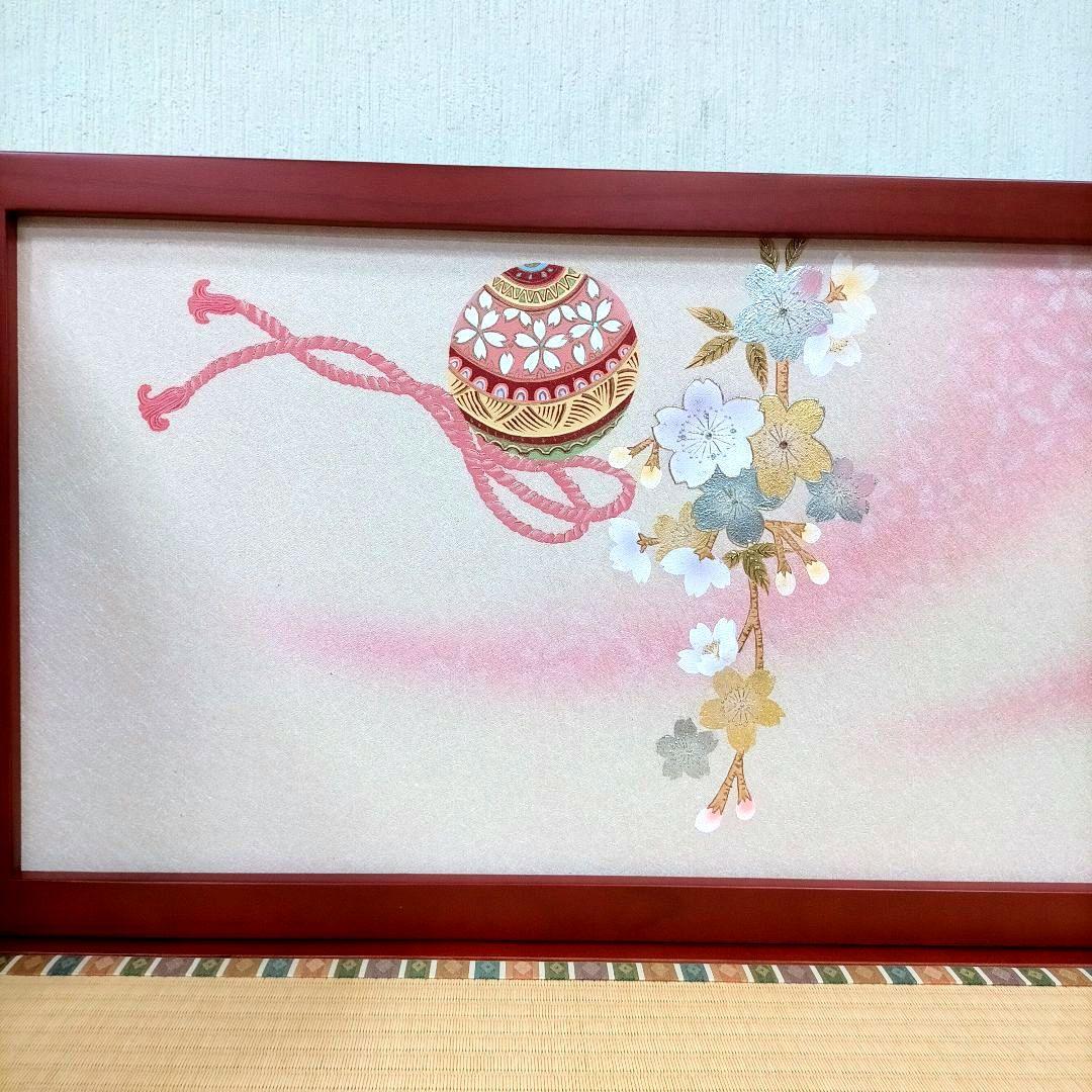 雛人形 手毬桜 金彩 木製 三段