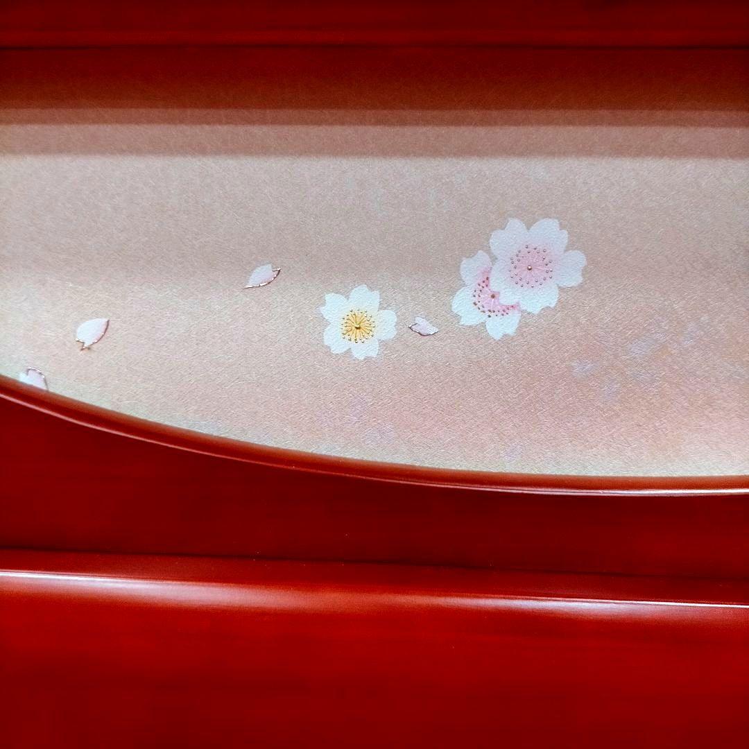 雛人形 手毬桜 金彩 木製 三段