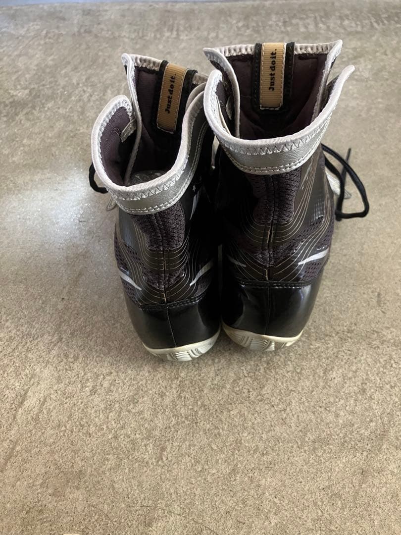 NIKE ハイパーKO ボクシングシューズ ブラック/シルバー 25㎝