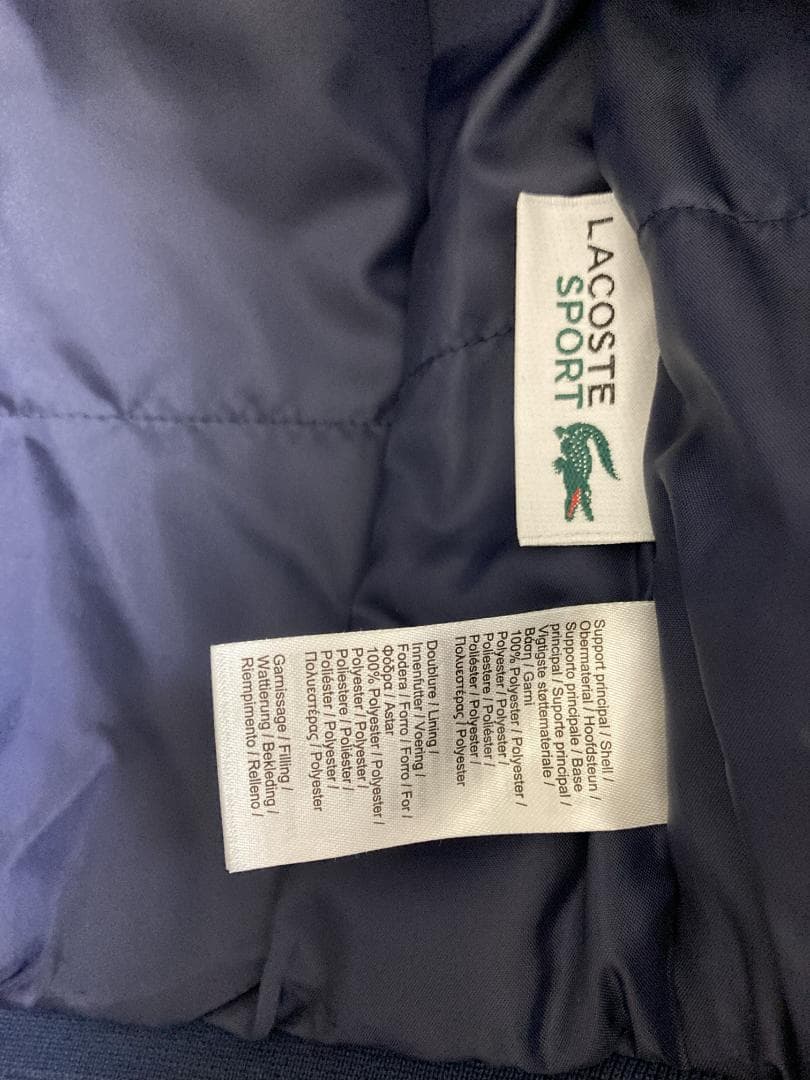 Lacoste ネイビー ジップアップ ゴルフ ジャケット M