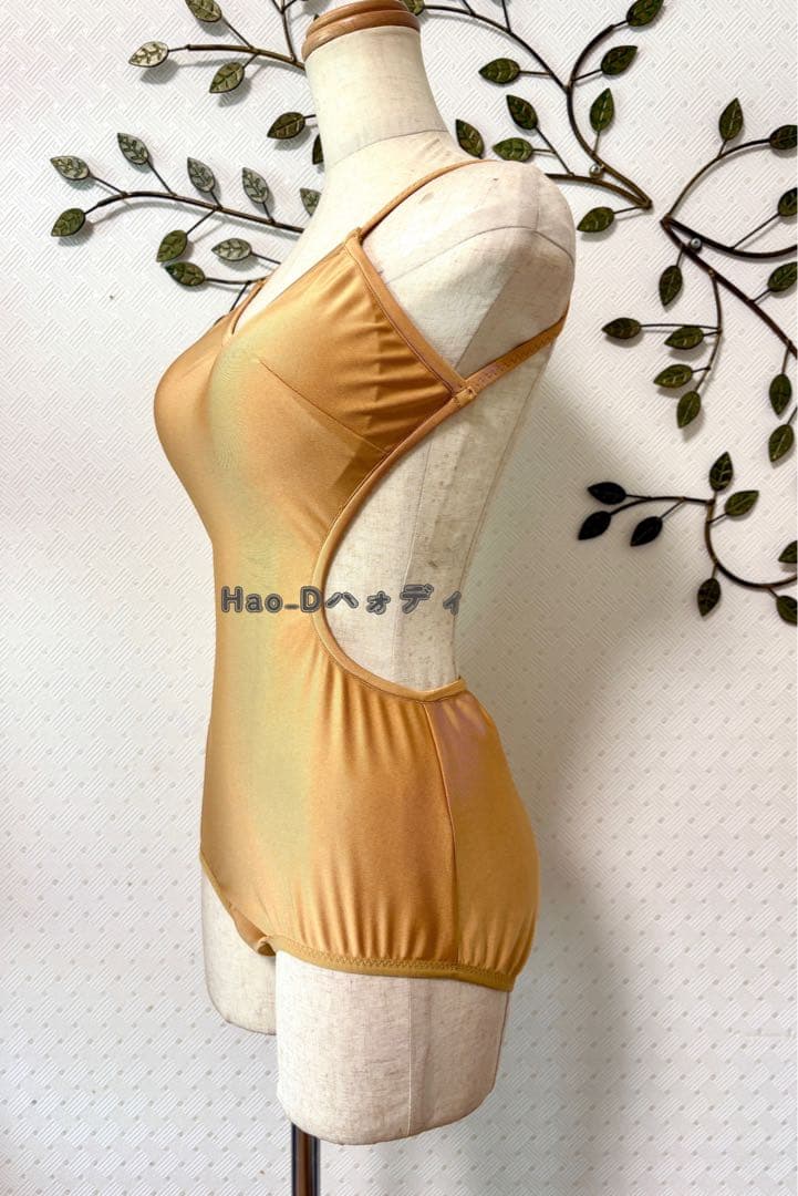 新品★ベージュ★肌色★L★レオタード★胸パット付きインナー★バレエ