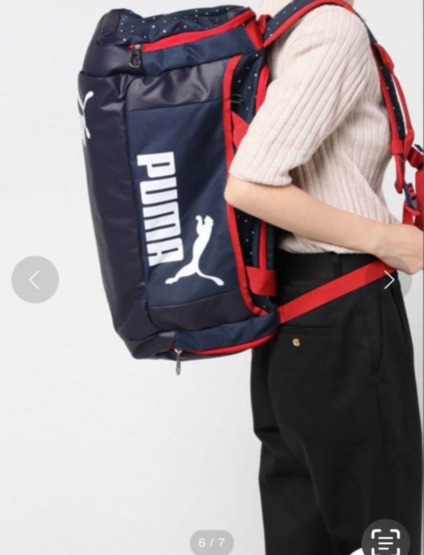 PUMA 3wayバッグ ネイビー/レッド