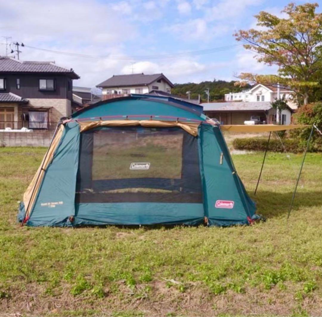 【☆美品☆】コールマン☆タープテント☆ラウンドエアスクリーン400☆連結可能☆