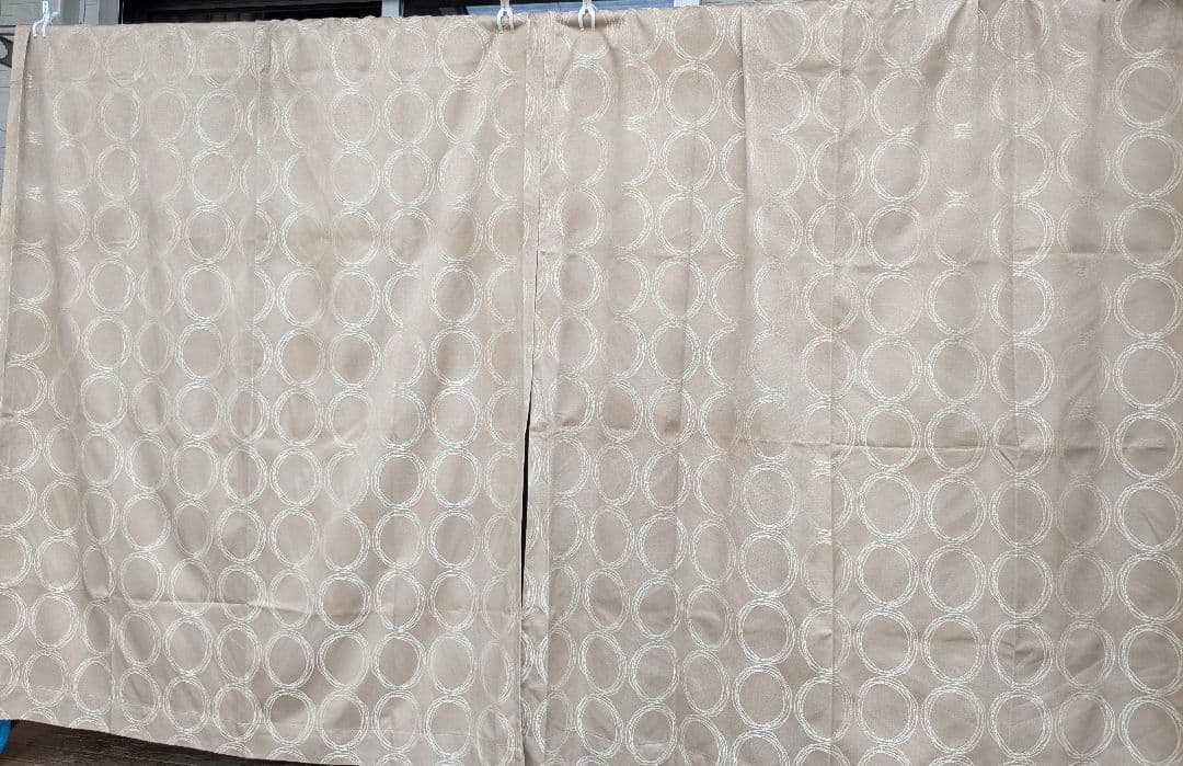 廃盤ニトリ遮光2級カーテンレースセット　幅140×丈約220cm