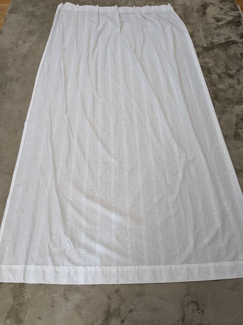 廃盤ニトリ遮光2級カーテンレースセット　幅140×丈約220cm