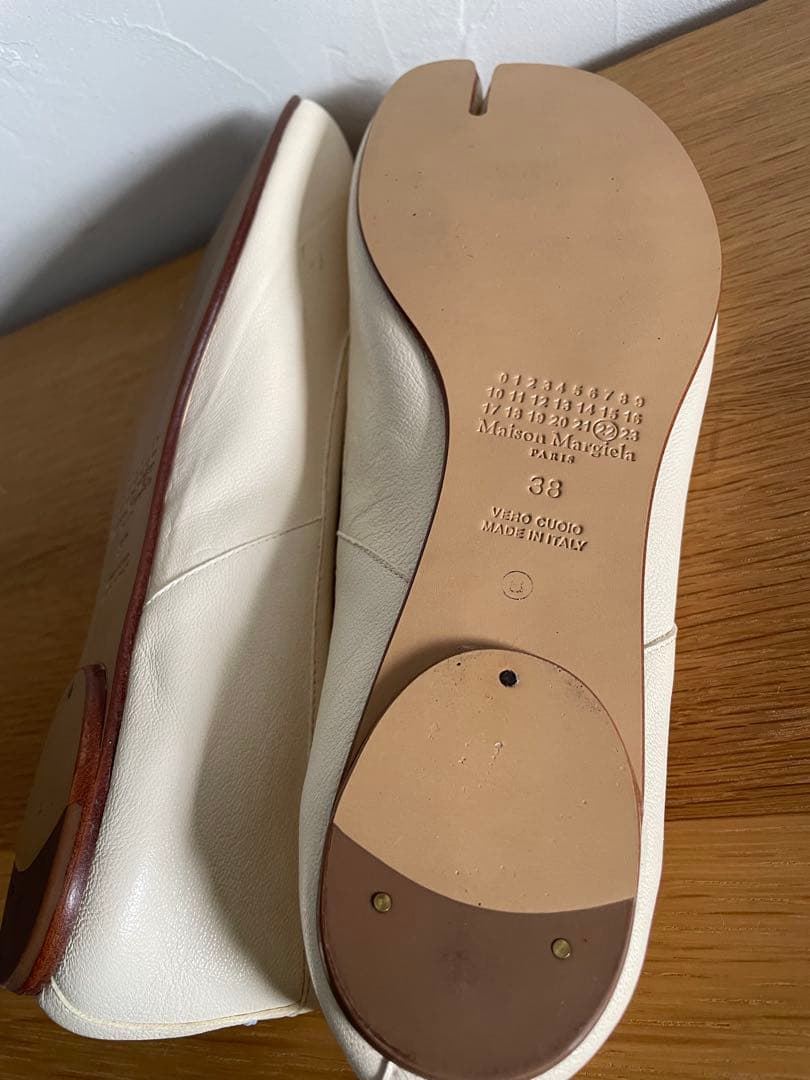 訳あり品Maison Margiela タビ バレエシューズ ホワイト