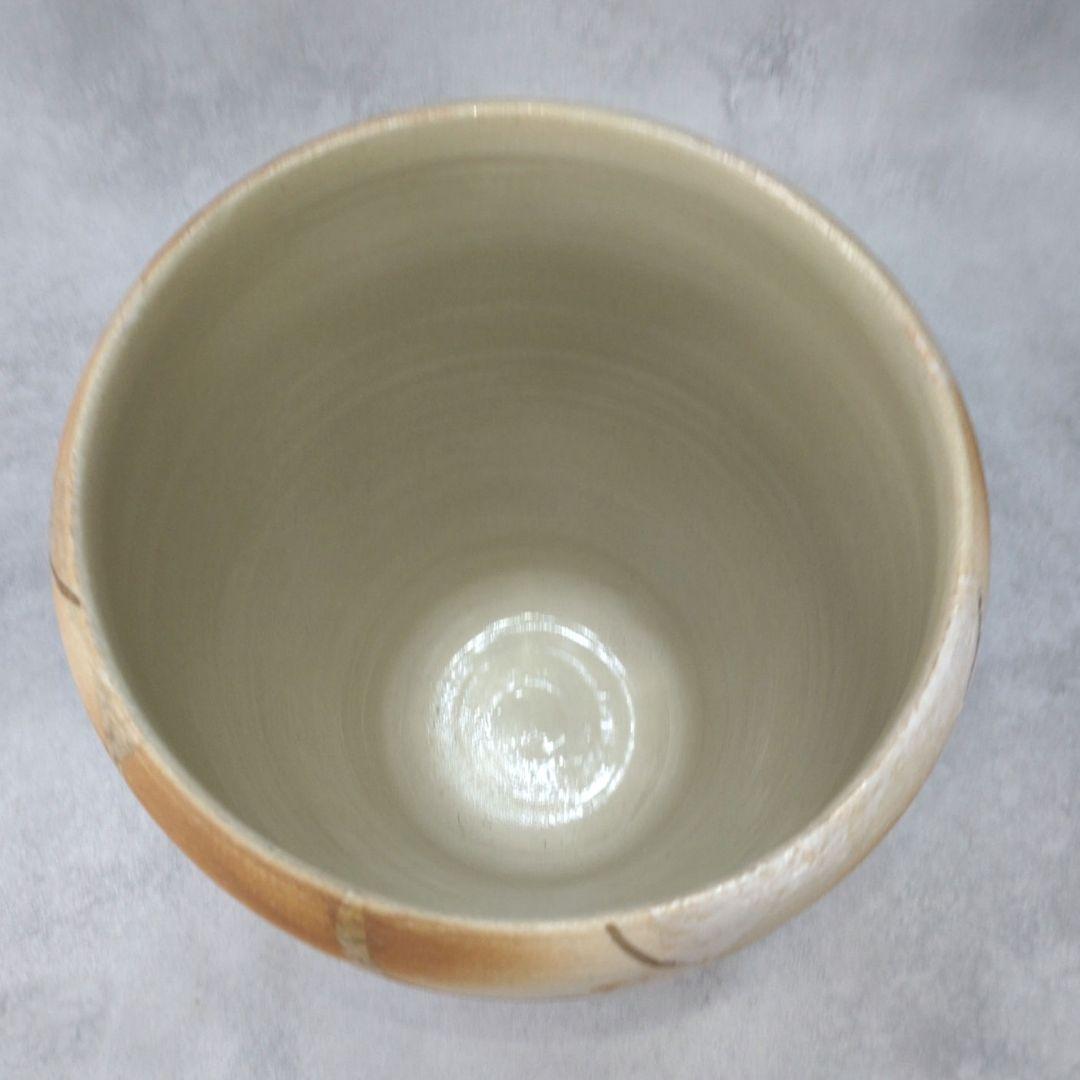 【未使用】益子焼 岡田謙三作 三つ葉クローバー 花器 花入れ