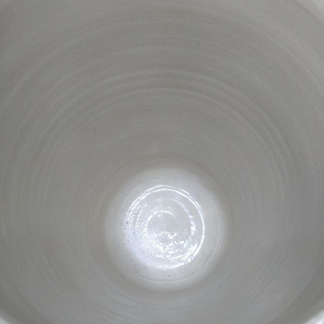 【未使用】益子焼 岡田謙三作 三つ葉クローバー 花器 花入れ