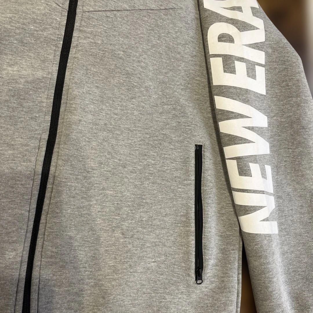 NEW ERA ニューエラゴルフ スリーブ ロゴ フルジップ パーカーグレーXL