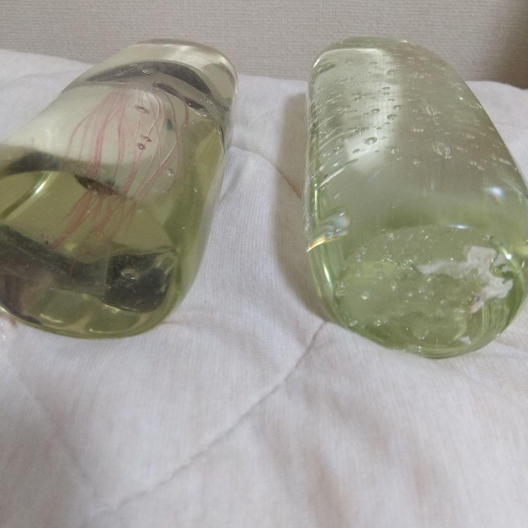 ★オーナメントガラス 水泡 クラゲデザイン 置物 2個セット a0410