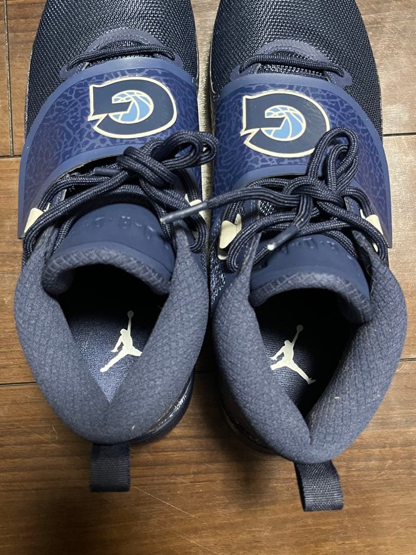 【新品カスタム】Jordan バスケットボールシューズ ネイビー