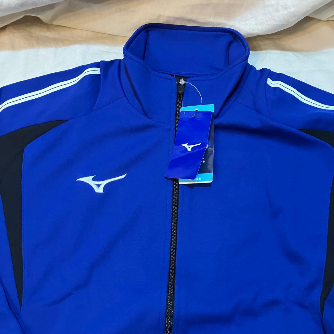 Mizuno ジャージ上下 青 Mサイズ未使用(送料込み)刺繍ロゴセットアップ