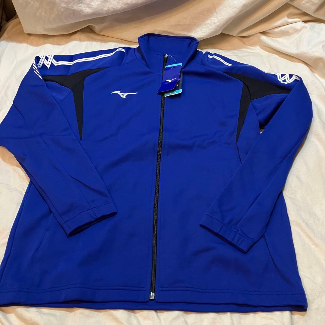 Mizuno ジャージ上下 青 Mサイズ未使用(送料込み)刺繍ロゴセットアップ