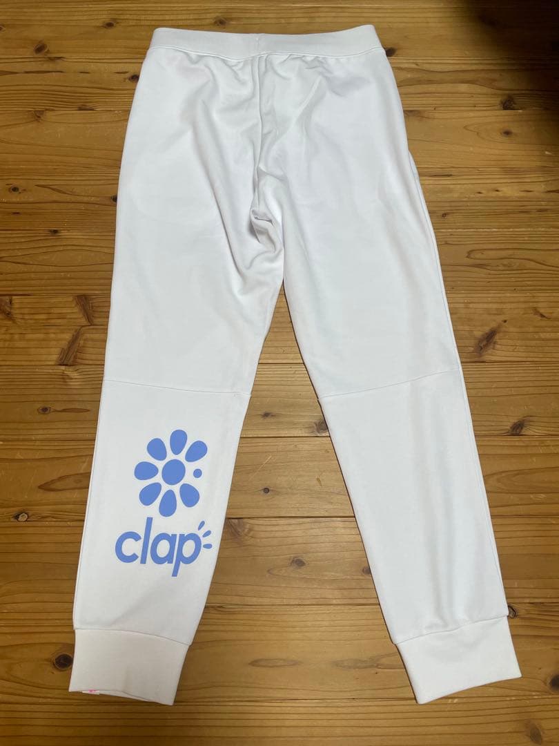 新品　クラップ　clap ドライスウェットパンツ　ホワイト　フィットネス