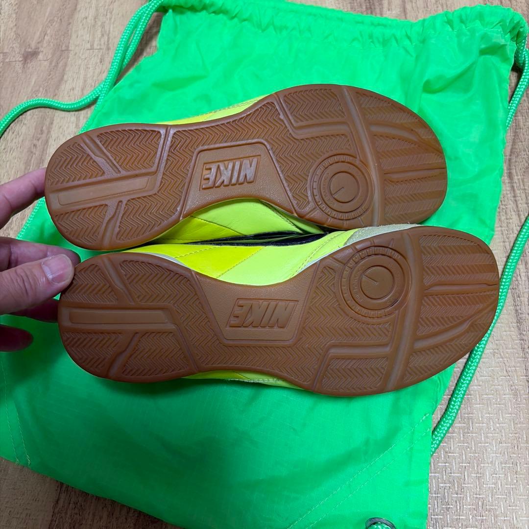Nike TIENPOフットサルシューズ 25cm イエロー/ブラック 収納袋付