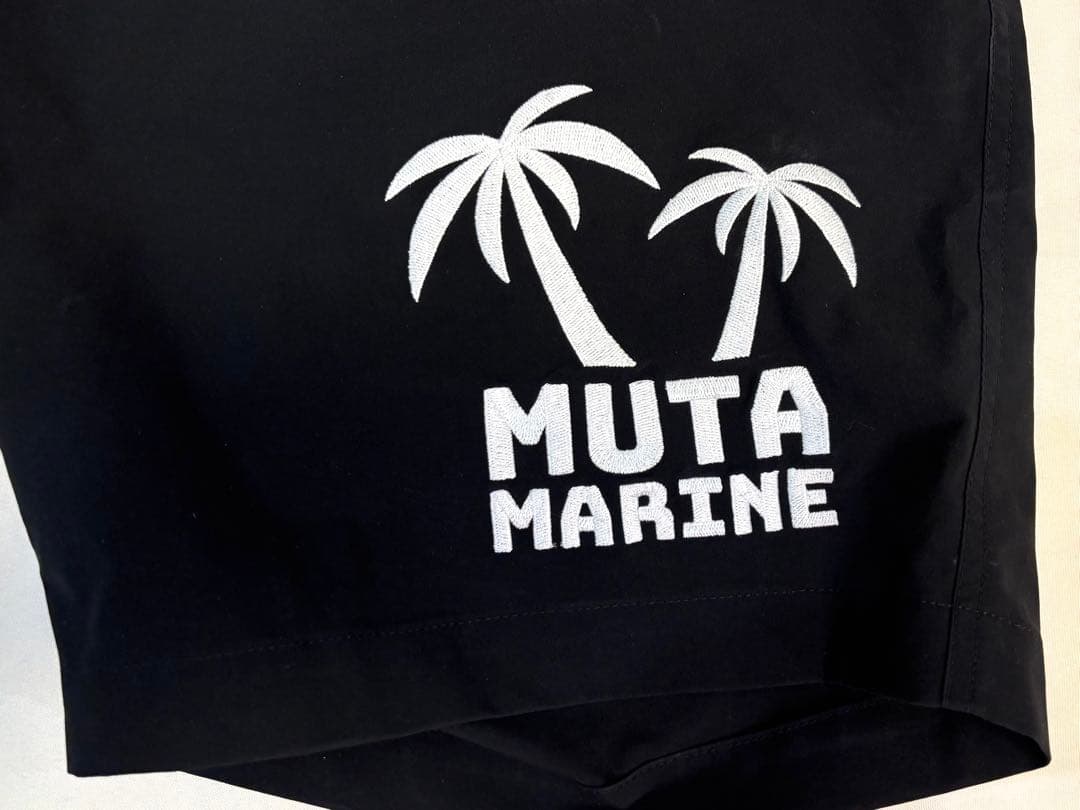 MUTA MARINE ゴルフ ショートパンツ ブラック サイズ5 刺繍ロゴ